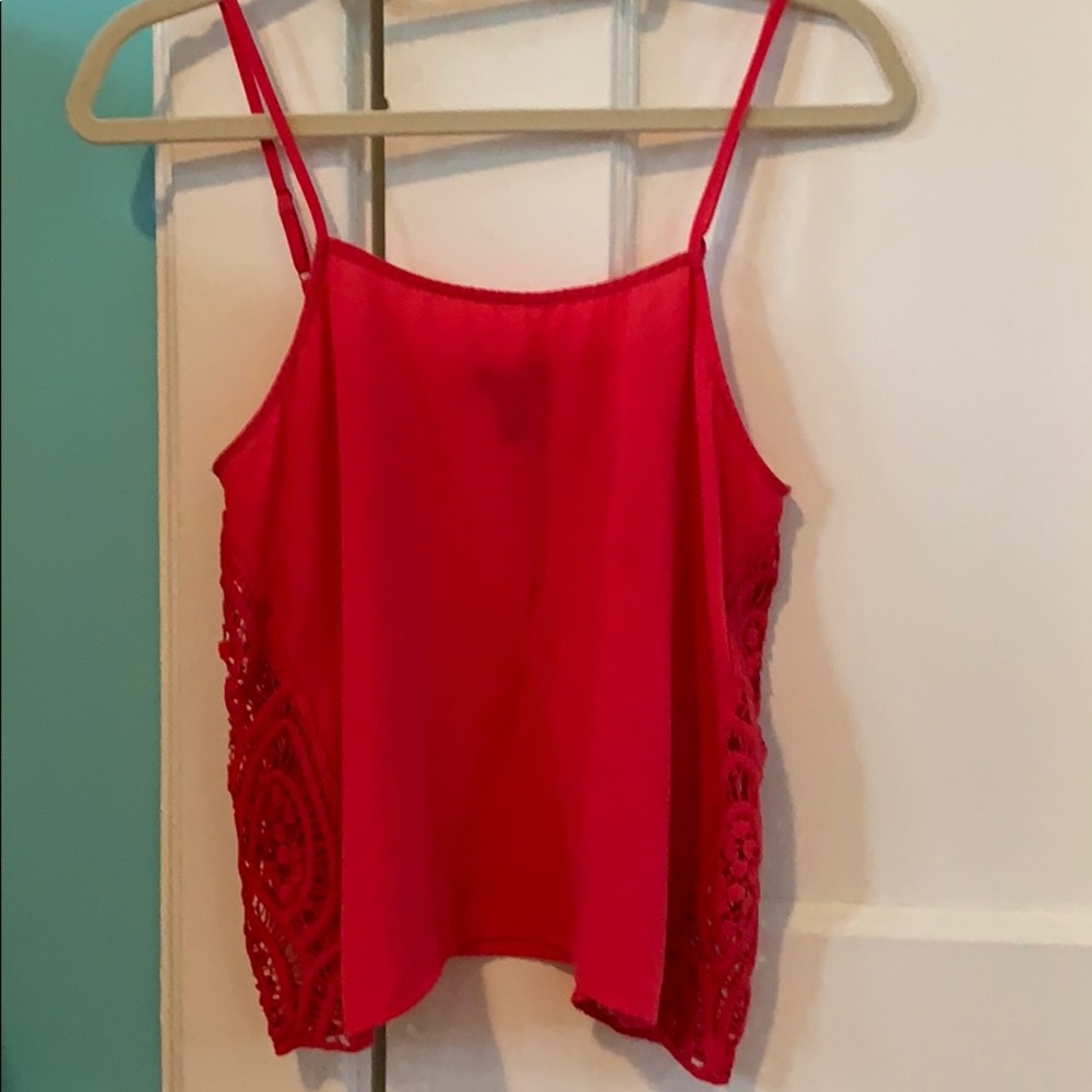 Aqua Dark Coral Pink Tank Top
